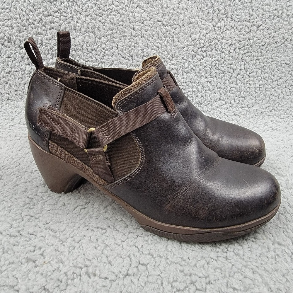MERRELL Women's Evera Rush Slip on Clogs size 7.5 leather dark brown‎ expresso - Picture 8 of 14